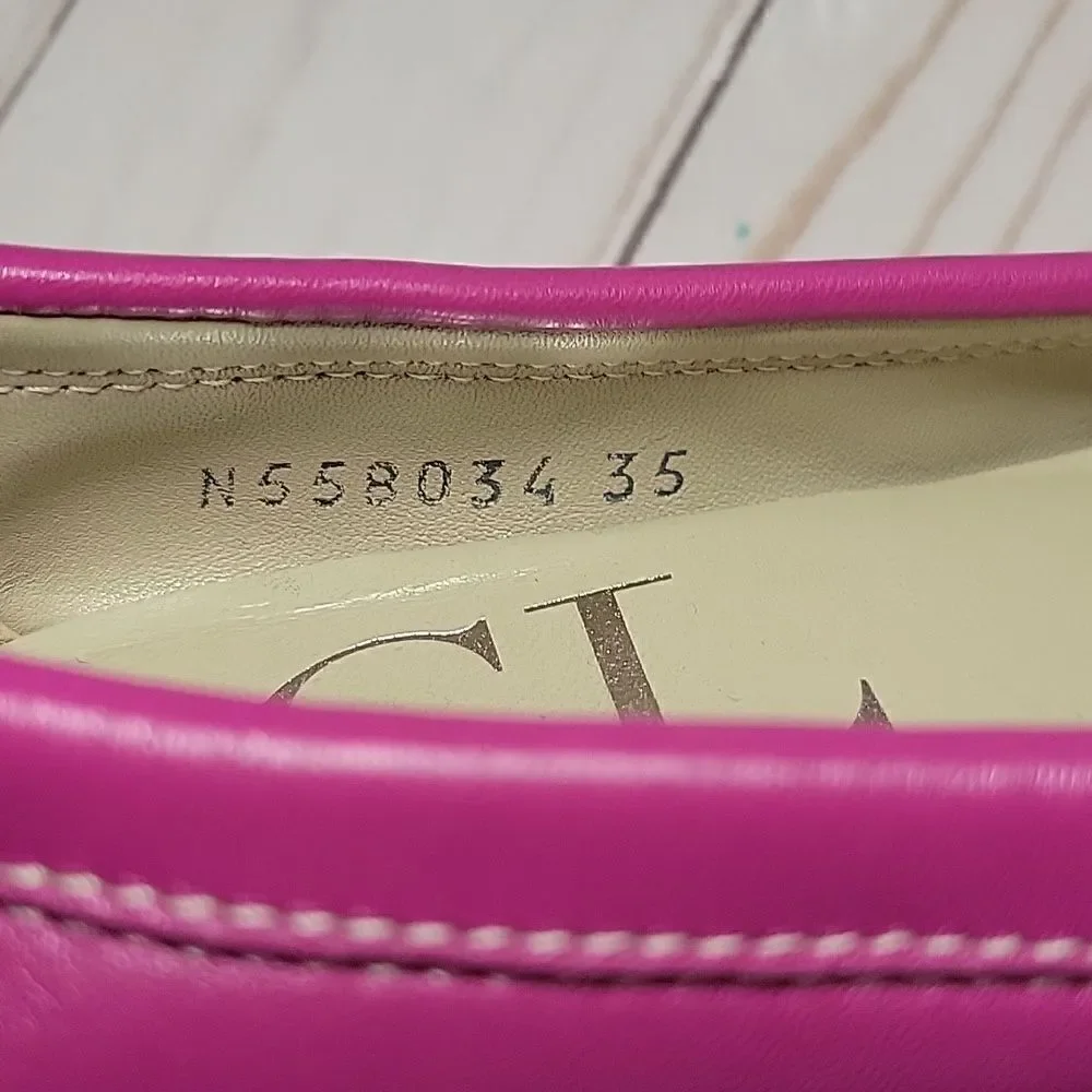 AGL ATTILIO GUISTI LEOMBRUNI 35 EU 5 US Ballet Flats Fuchsia Pink Leather ITALY